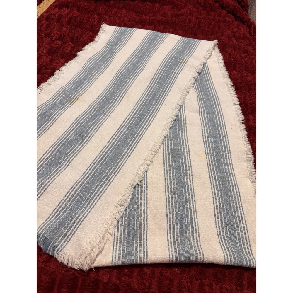 VTG 2000 Farmhouse Ticking Stripe Table Runner 100x13 Cottagecore (see desc)